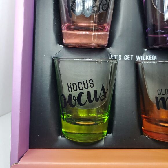 Two's Company Novelty Halloween Shot Glass Set NEW Party Hocus Pocus Vampire - Picture 7 of 7